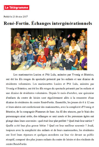 article Le Télégramme du 21 février 2017